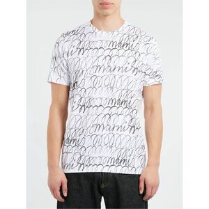 Marni Scribbled Logo Graphic T-Shirt White Organic Cotton US Men’s M/L Size 50 N